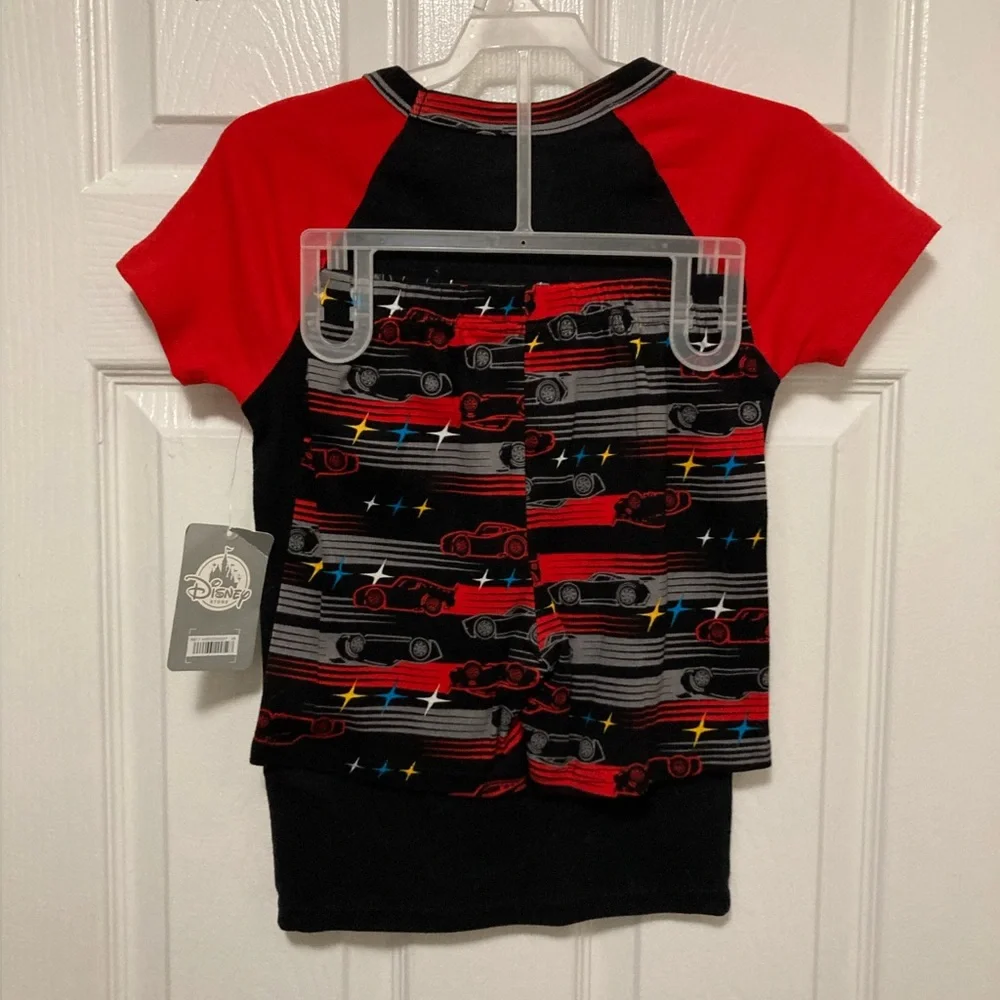 Disney New Red & Black Cars 3 Print 2pc Pajama Set #P